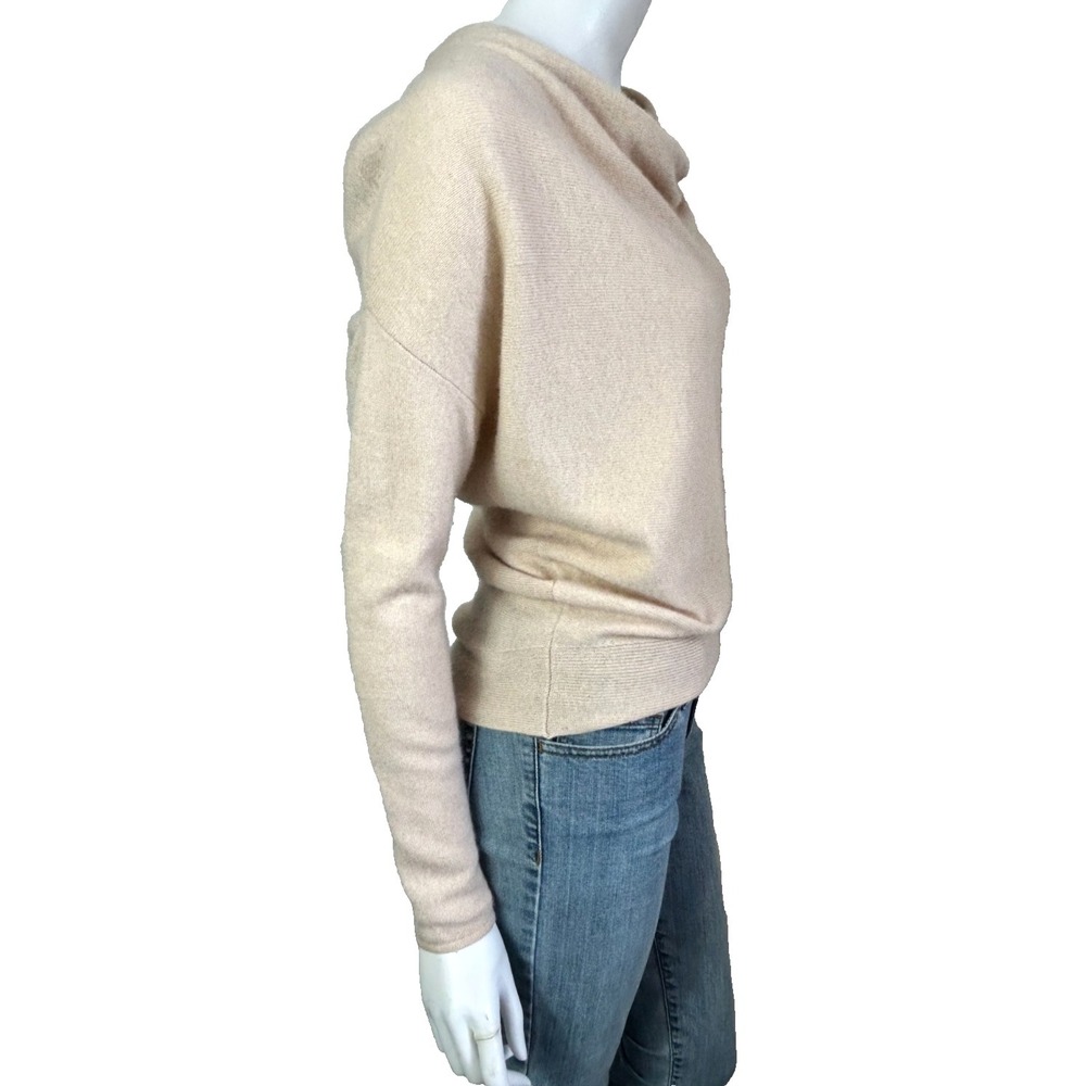 Club Monaco Italian Cashmere Sweater Womens Size XS Latte Cowlneck Dolman Sleeve - Picture 8 of 9